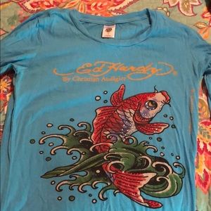 Long sleeve Ed Hardy shirt size small